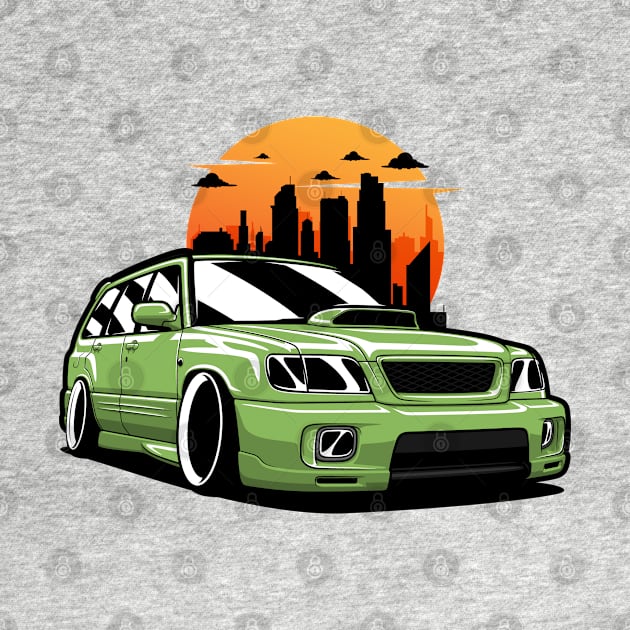 Green Forester STI JDM by KaroCars